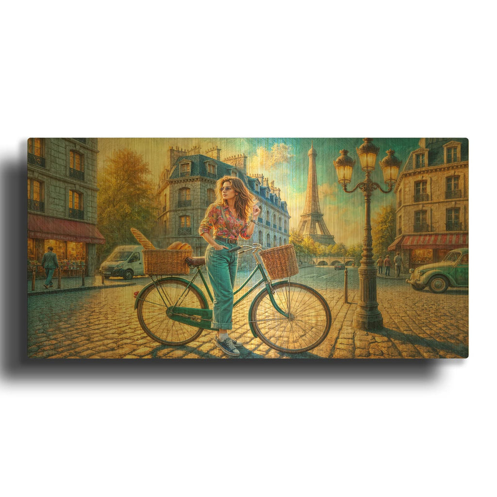 'Paris Vintage' By Rey Klimt Gold Metal Wall Art