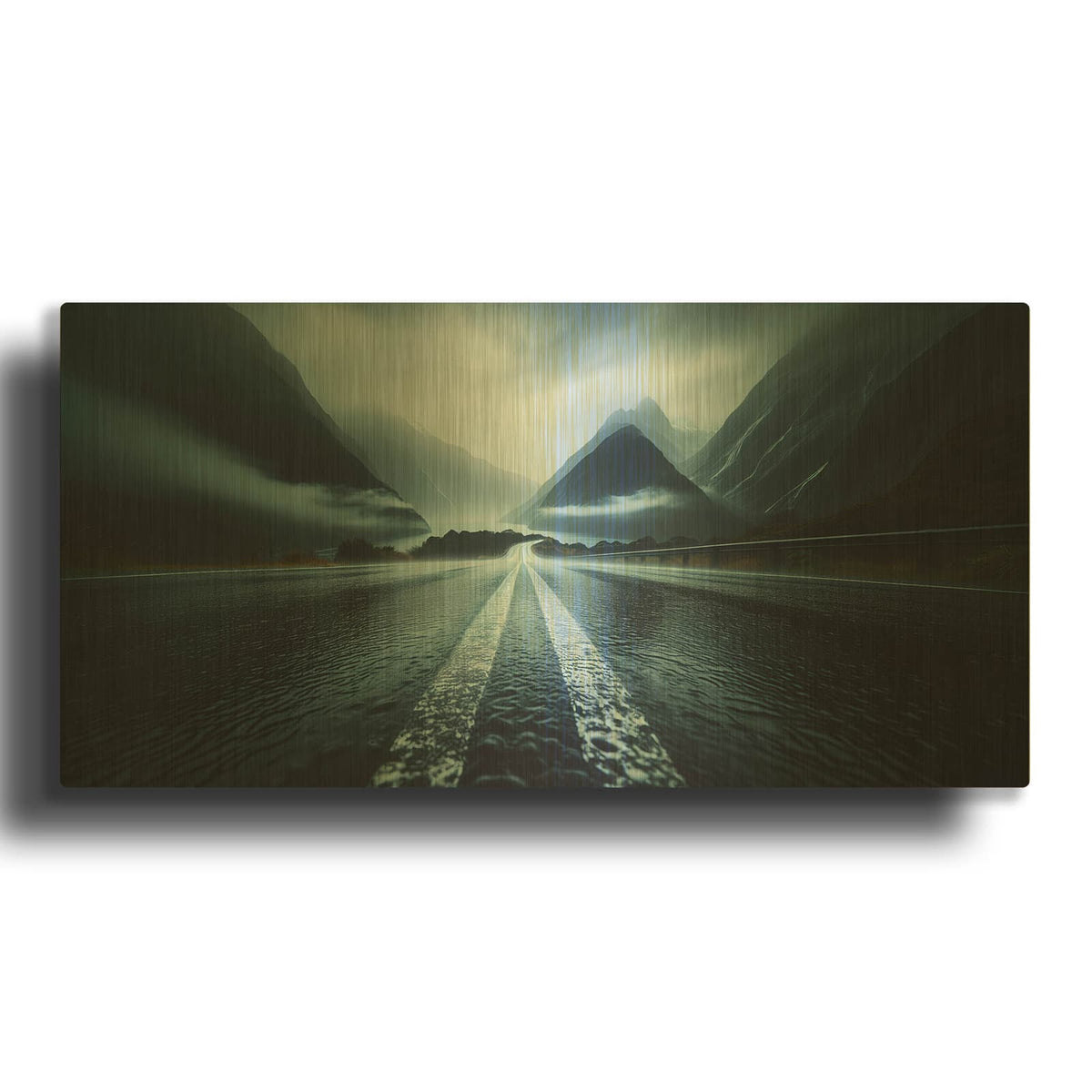 'Road Ahead 1' By Rey Klimt Gold Metal Wall Art