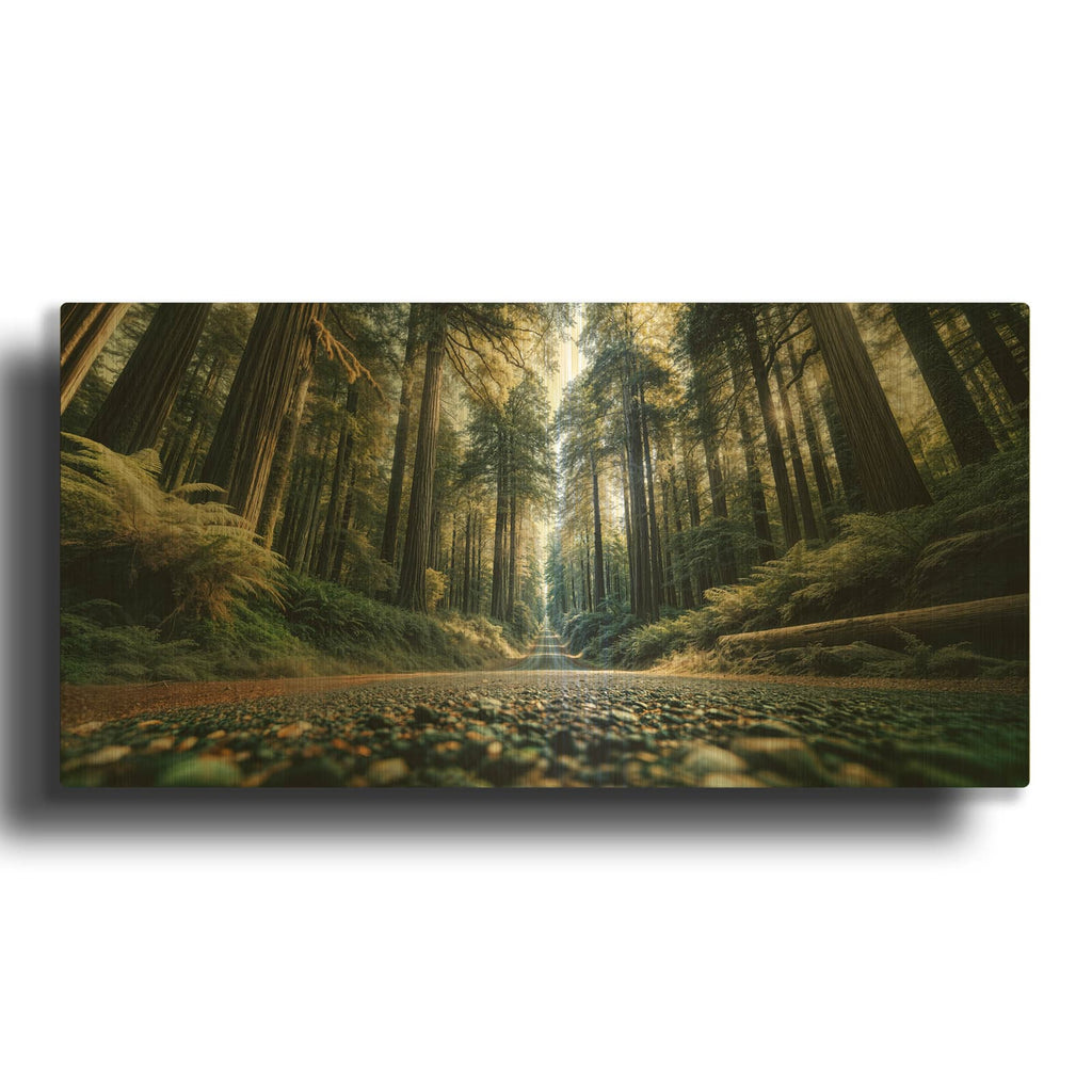 'Road Ahead 3' By Rey Klimt Gold Metal Wall Art