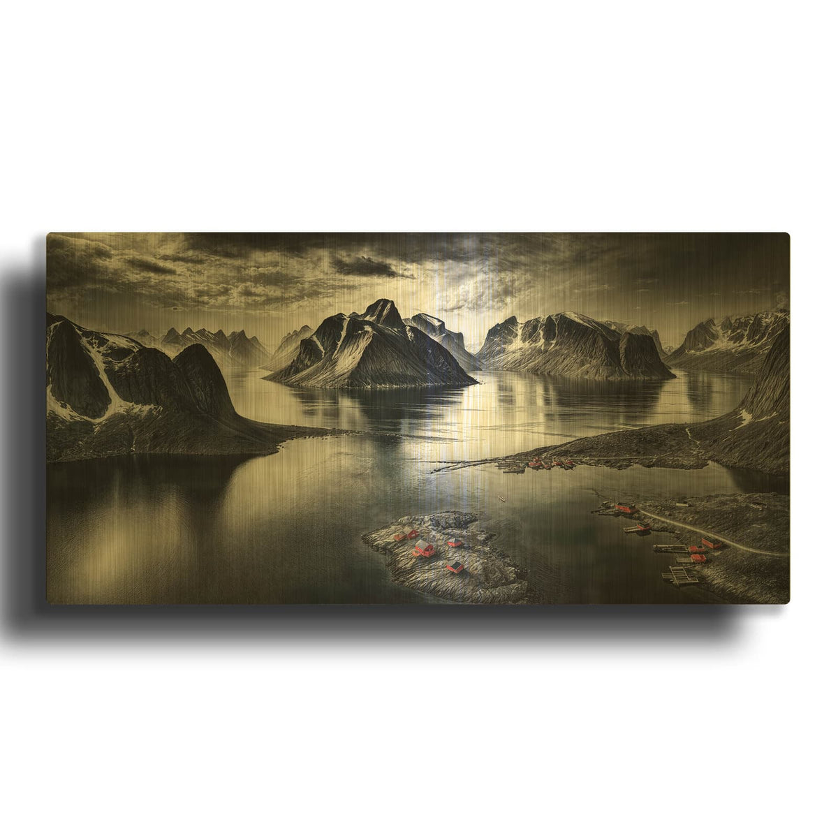 'Where Life Stand Still' By Rey Klimt Gold Metal Wall Art