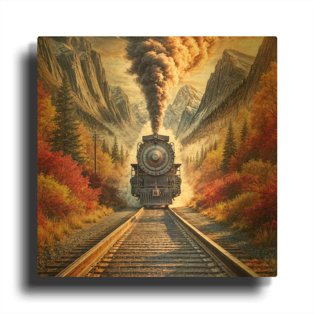 'Full Steam Ahead' By Rey Klimt Gold Metal Wall Art
