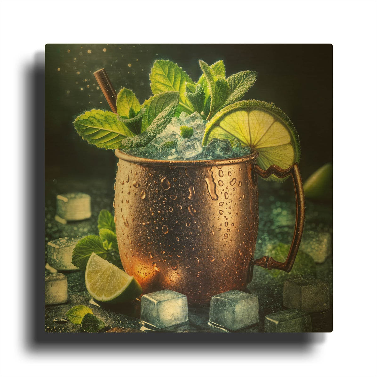 'Moscow Mule' By Rey Klimt Gold Metal Wall Art