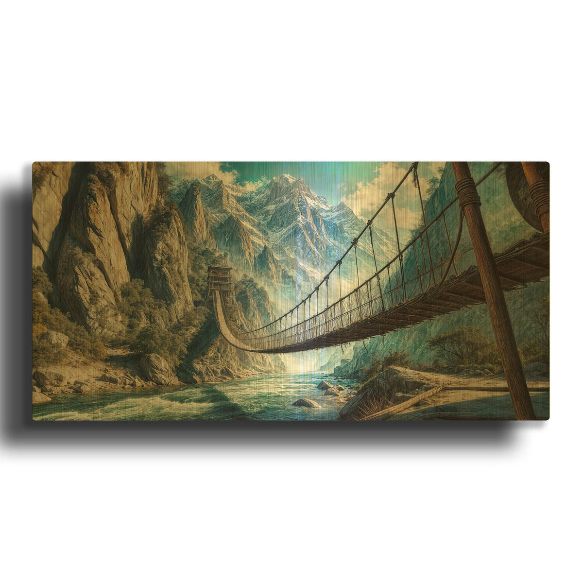 'Path Less Traveled' By Rey Klimt Gold Metal Wall Art