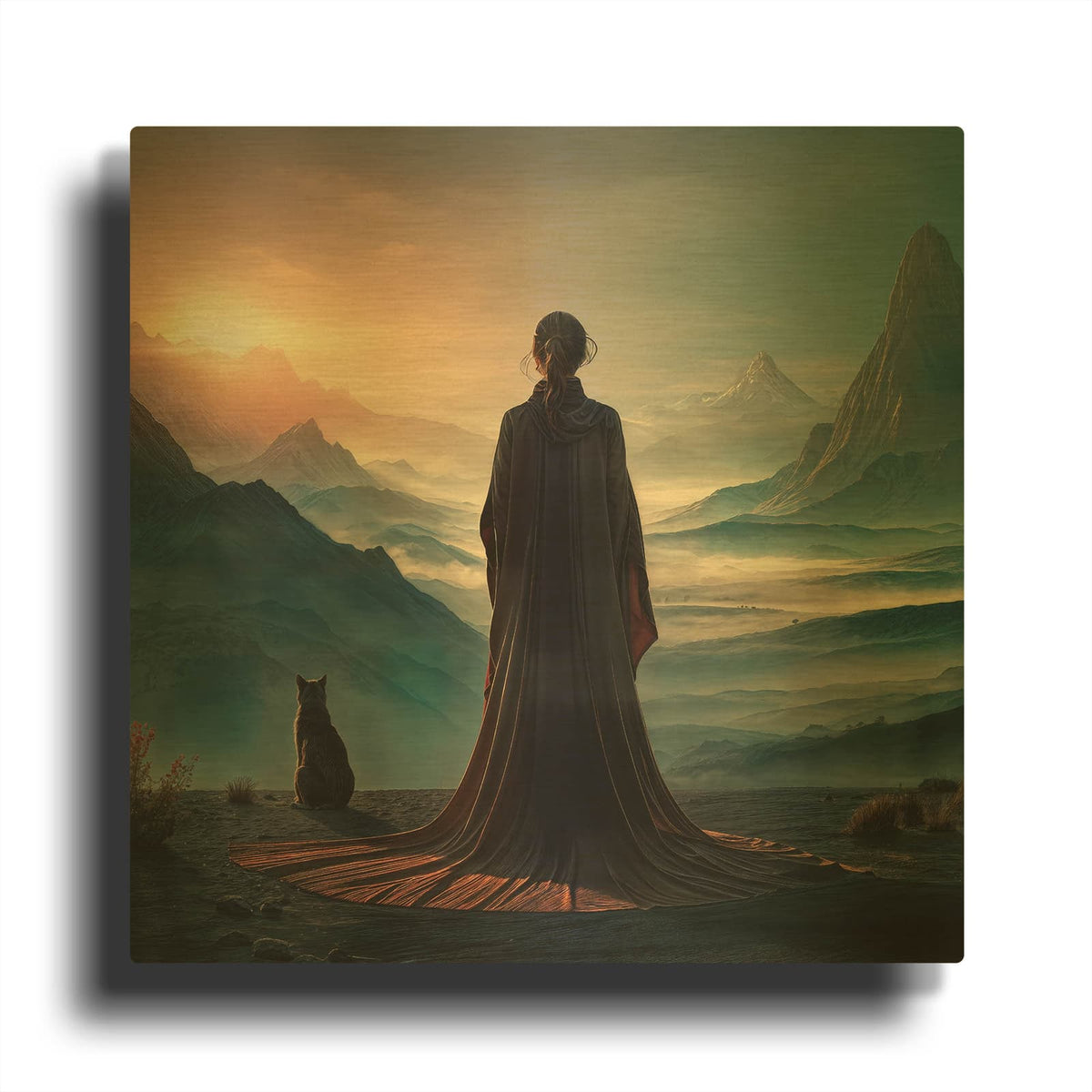 'Whispers Of Sunrise' By Rey Klimt Gold Metal Wall Art