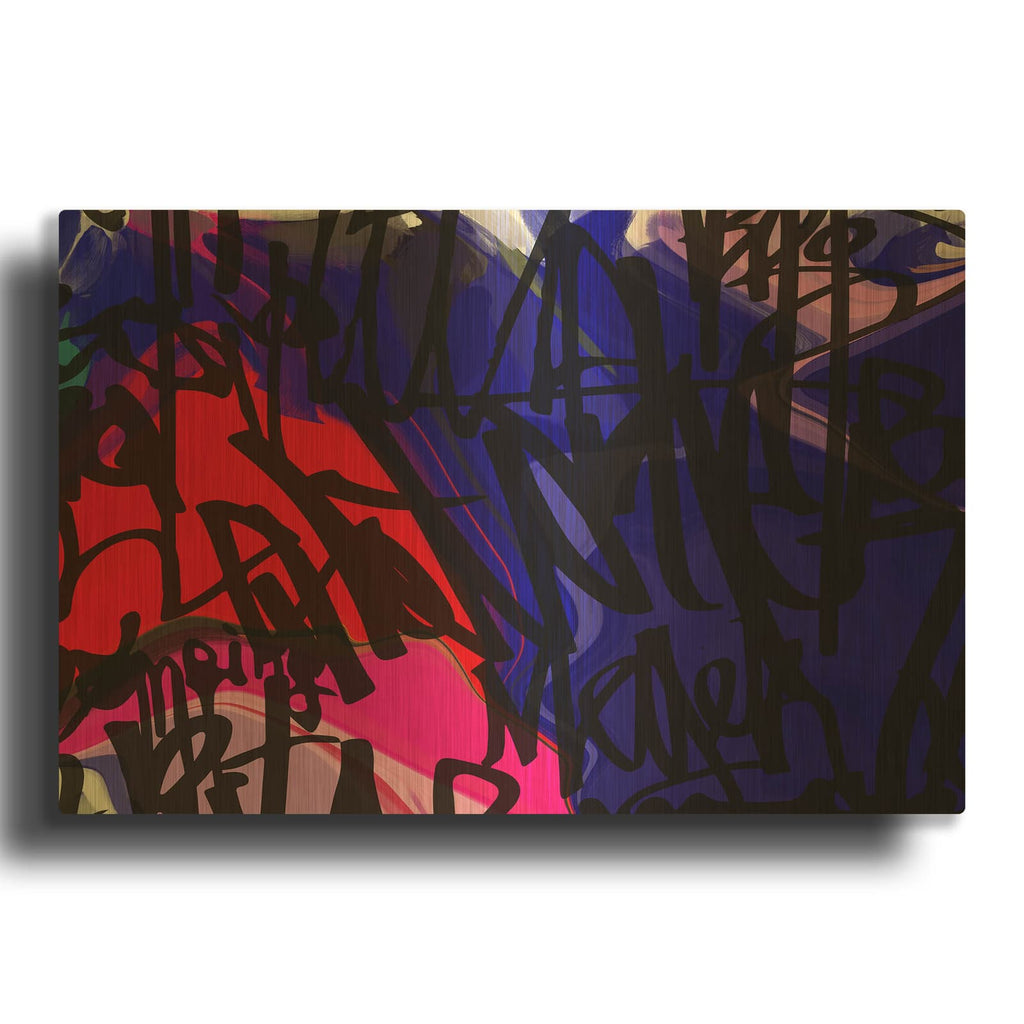 'Abstract Graffiti 5' By Irena Orlov Gold Metal Wall Art