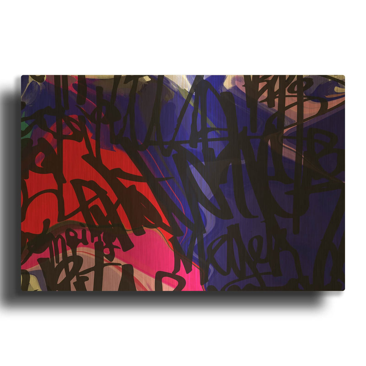 'Abstract Graffiti 5' By Irena Orlov Gold Metal Wall Art