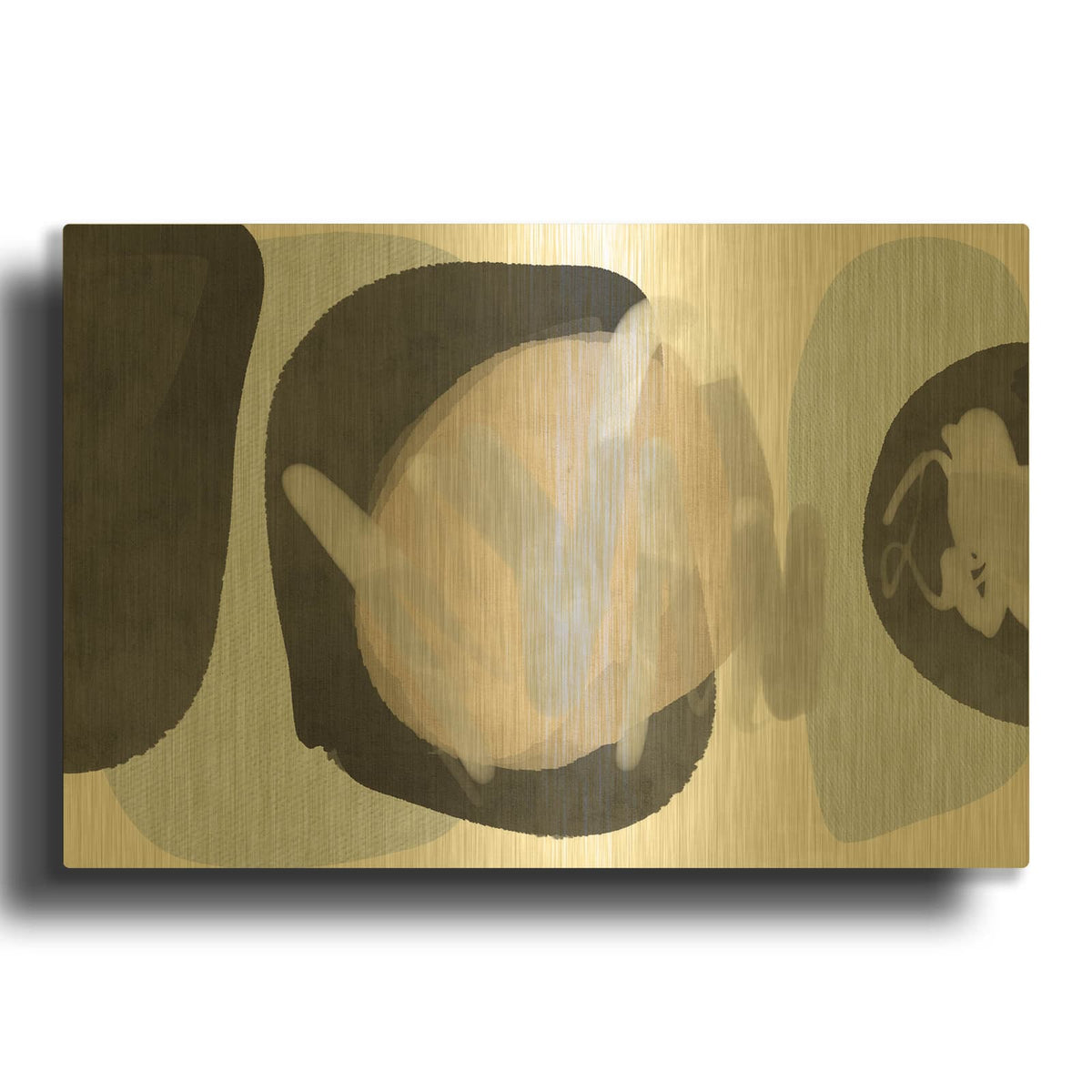 'Art Shape Colors Design 16' By Irena Orlov Gold Metal Wall Art