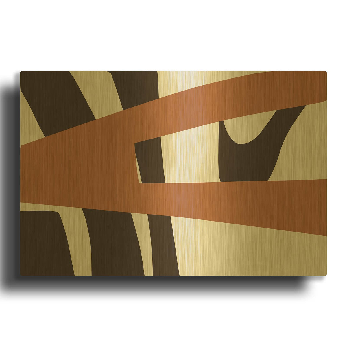 'Calming Neutrals 2' By Irena Orlov Gold Metal Wall Art