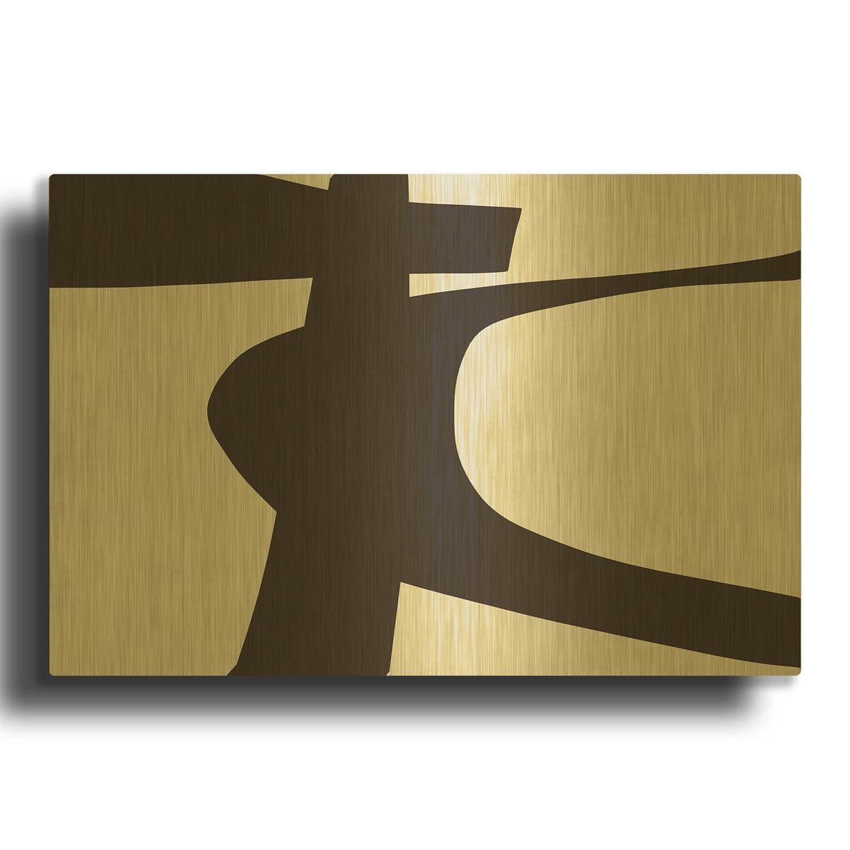 'Calming Neutrals 4' By Irena Orlov Gold Metal Wall Art