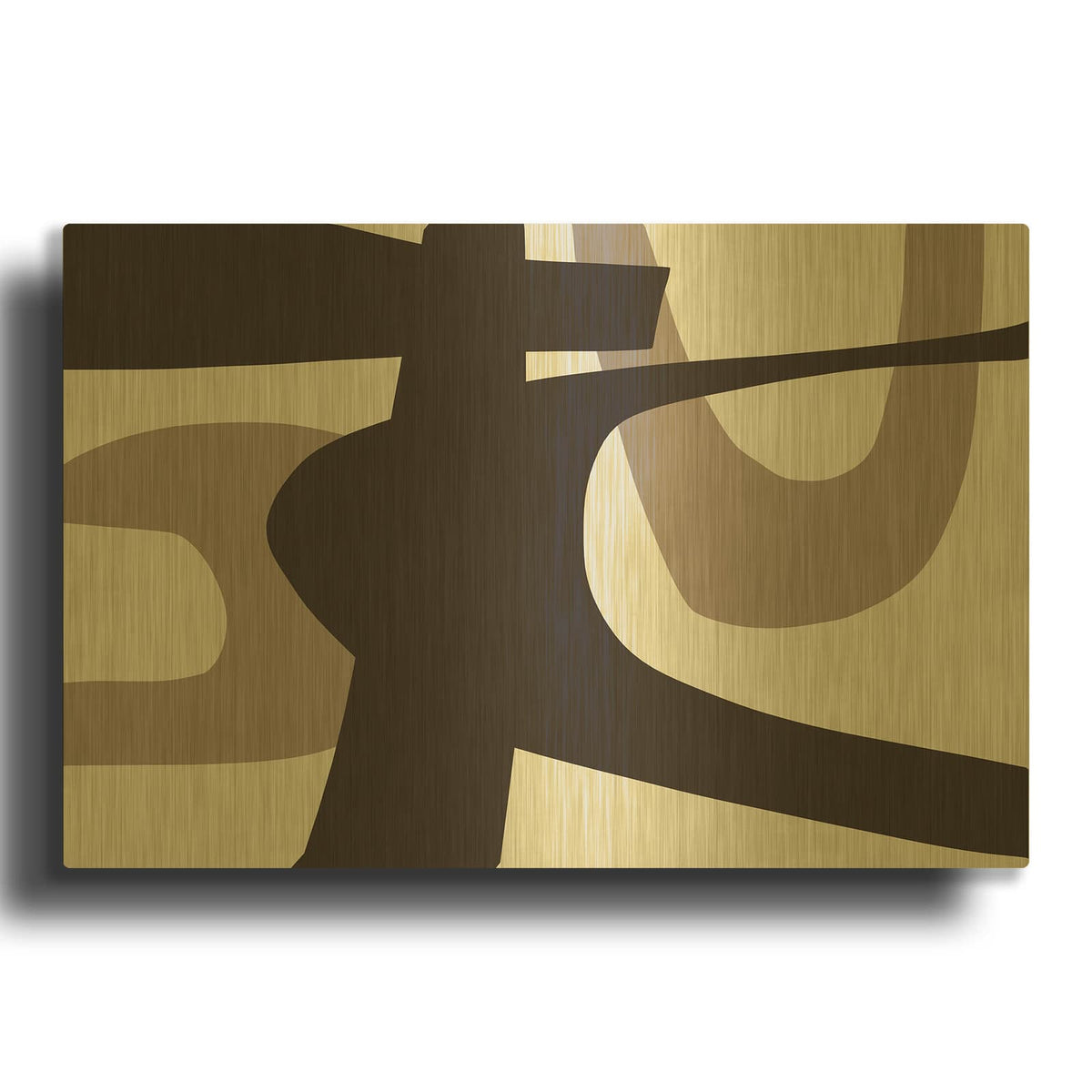 'Calming Neutrals 5' By Irena Orlov Gold Metal Wall Art