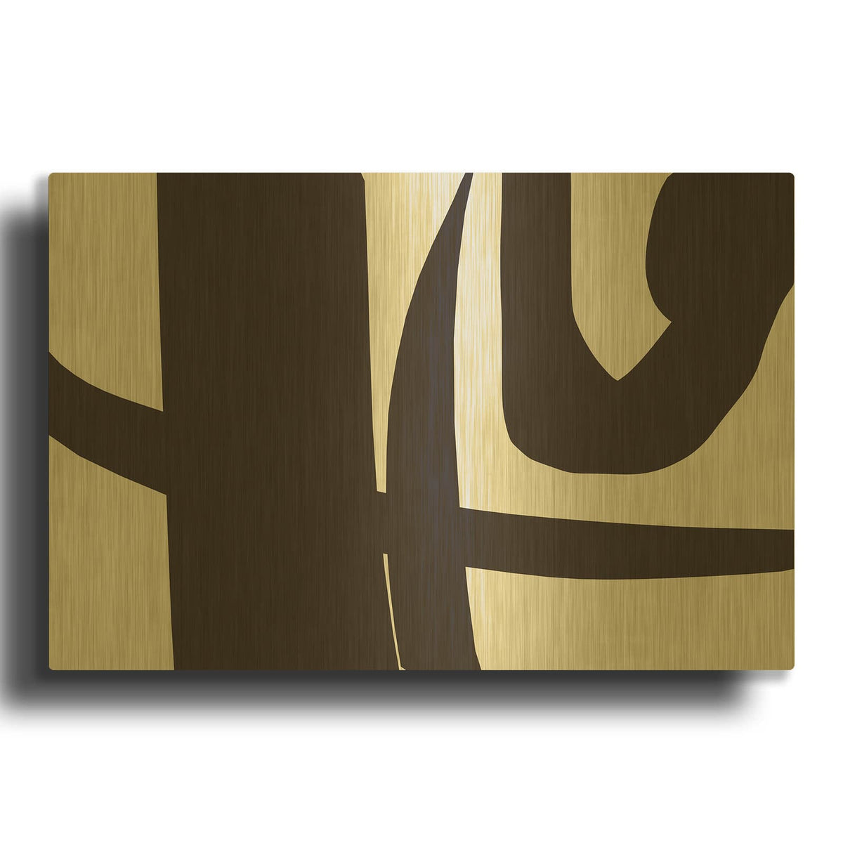 'Calming Neutrals 6' By Irena Orlov Gold Metal Wall Art