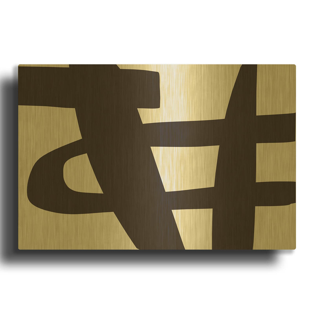 'Calming Neutrals 7' By Irena Orlov Gold Metal Wall Art