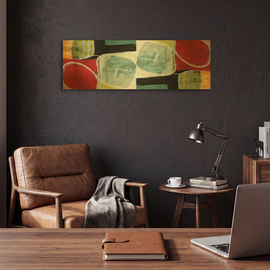'Intersection 372' By Linda Woods Gold Metal Wall Art