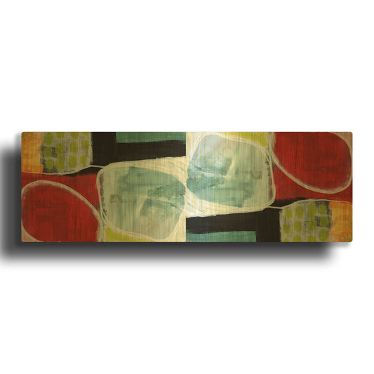 'Intersection 372' By Linda Woods Gold Metal Wall Art