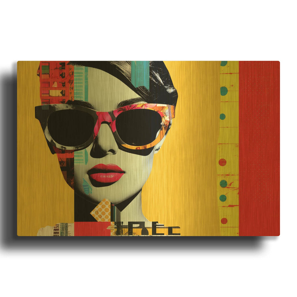 'Elegance In Pop 5' By Irena Orlov Gold Metal Wall Art