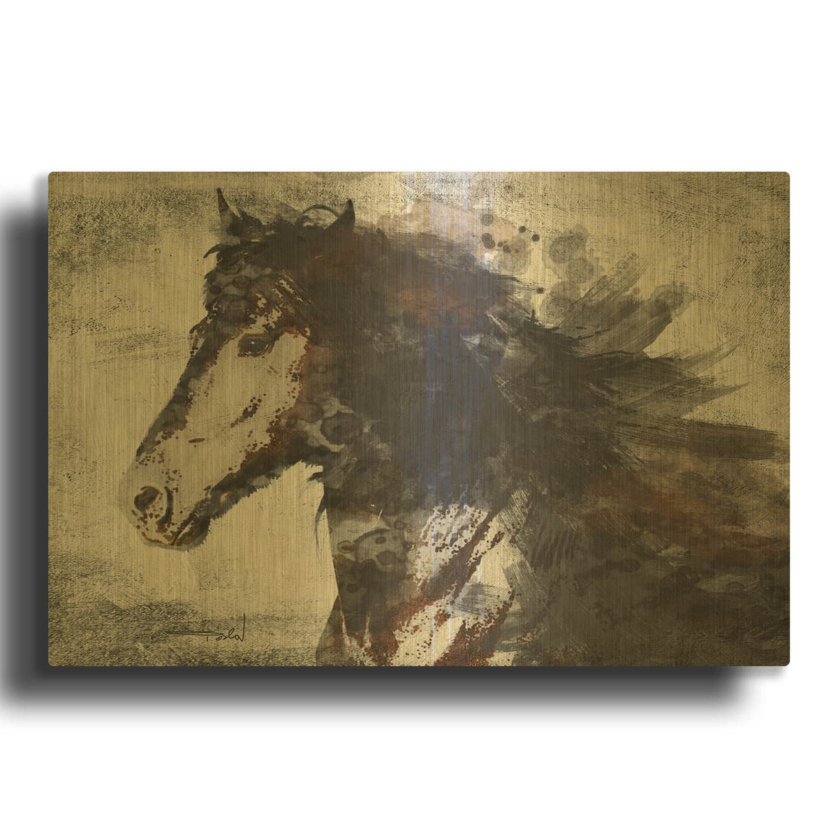 'Equine Beauty' By Irena Orlov Gold Metal Wall Art