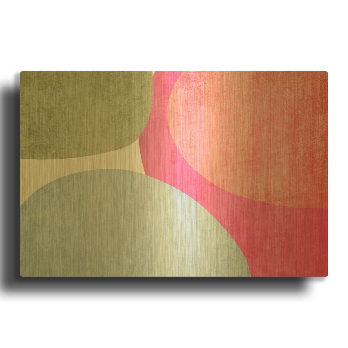 'Geometric Shapes Composition 1' By Irena Orlov Gold Metal Wall Art