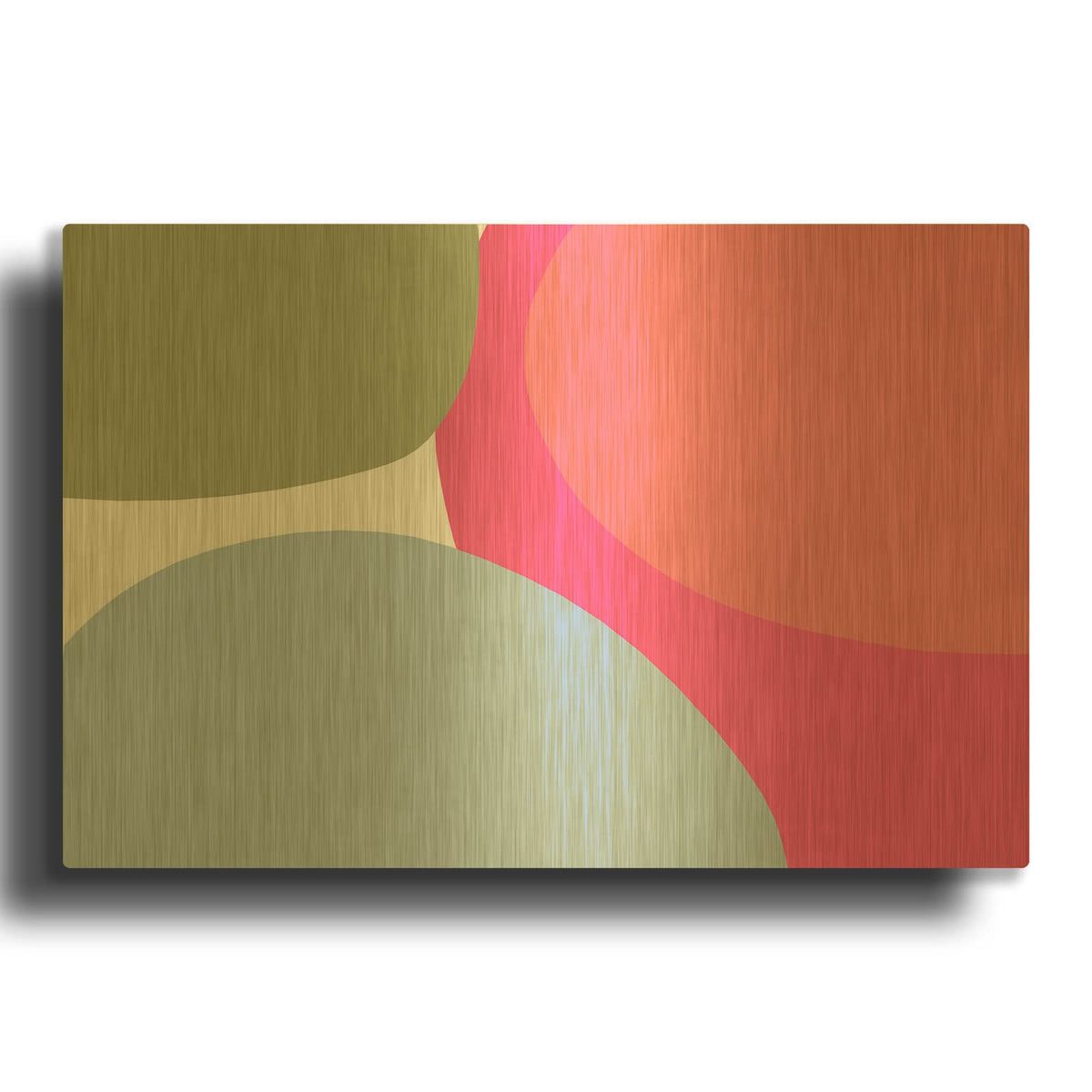 'Geometric Shapes Composition 2' By Irena Orlov Gold Metal Wall Art