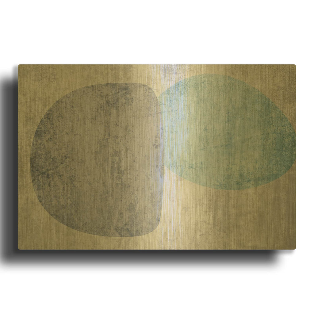 'Geometric Shapes Composition 4' By Irena Orlov Gold Metal Wall Art