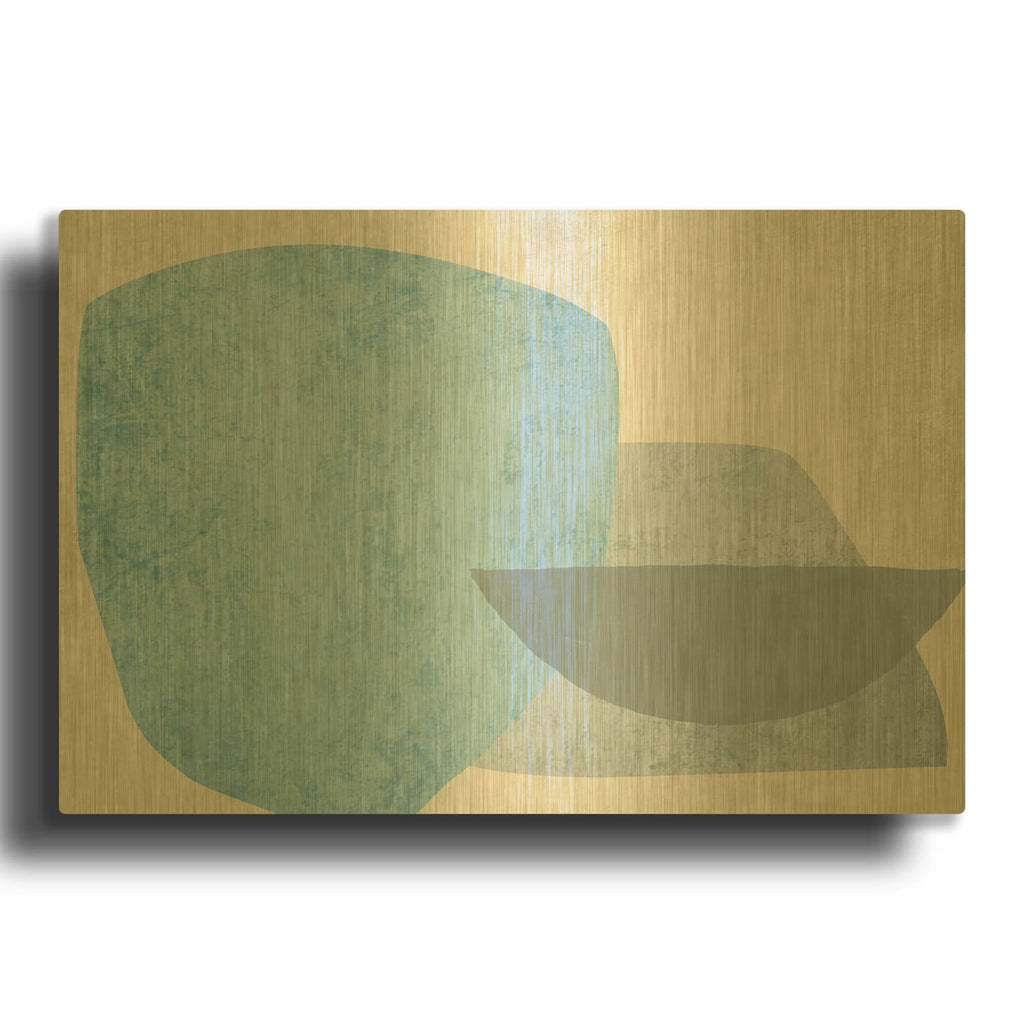 'Geometric Shapes Composition 5' By Irena Orlov Gold Metal Wall Art