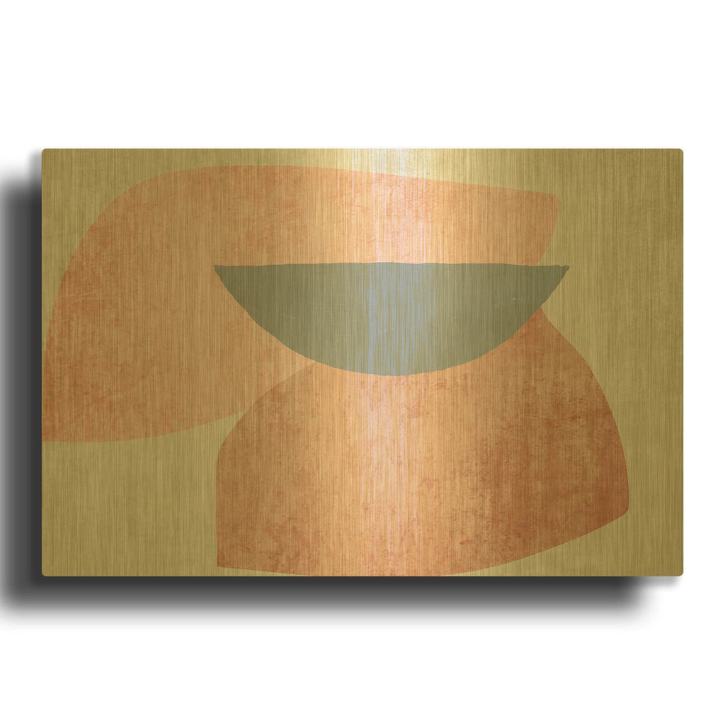 'Geometric Shapes Composition 6' By Irena Orlov Gold Metal Wall Art