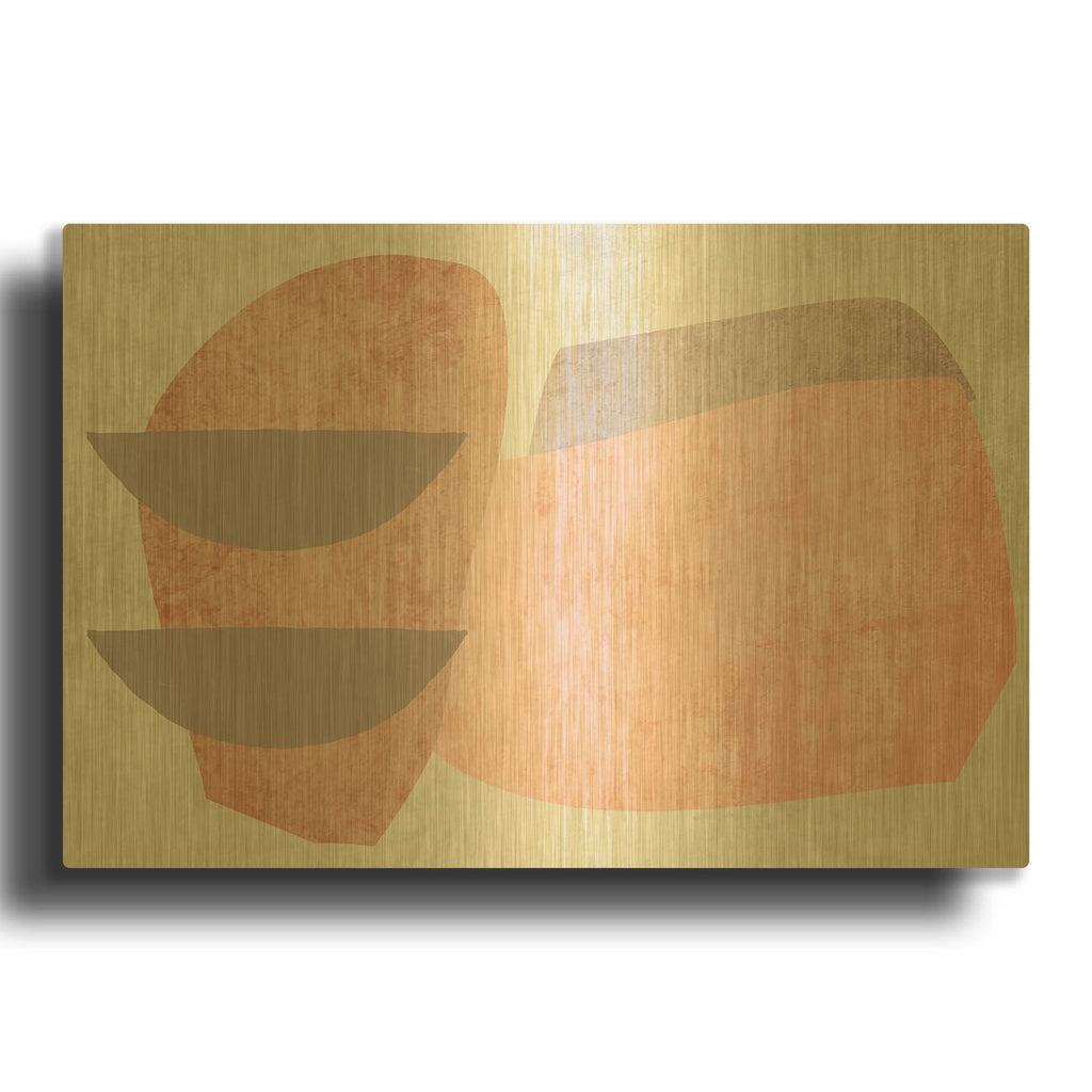 'Geometric Shapes Composition 7' By Irena Orlov Gold Metal Wall Art