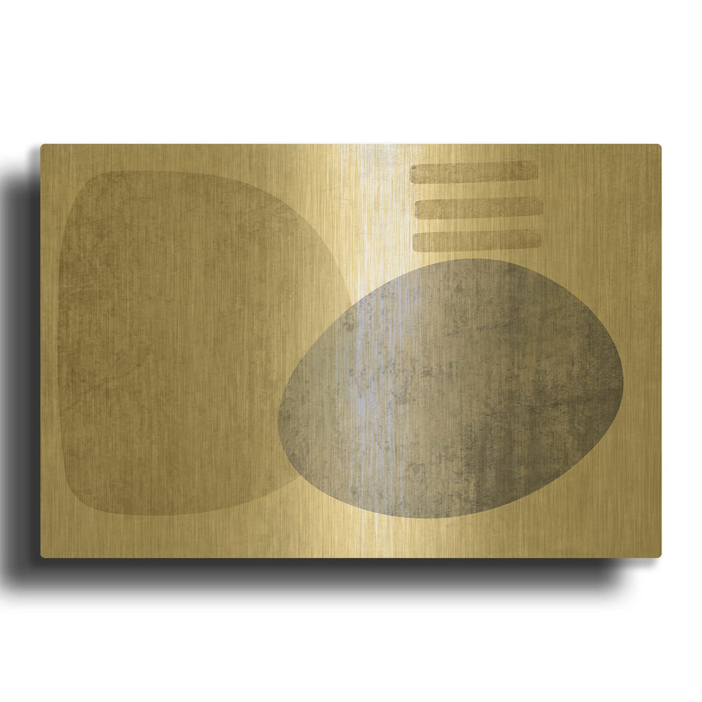 'Geometric Shapes Composition 8' By Irena Orlov Gold Metal Wall Art