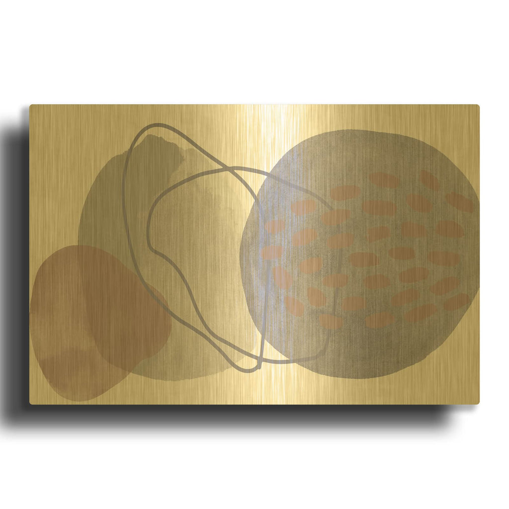 'Minimalist Pink Purple Palette 2' By Irena Orlov Gold Metal Wall Art