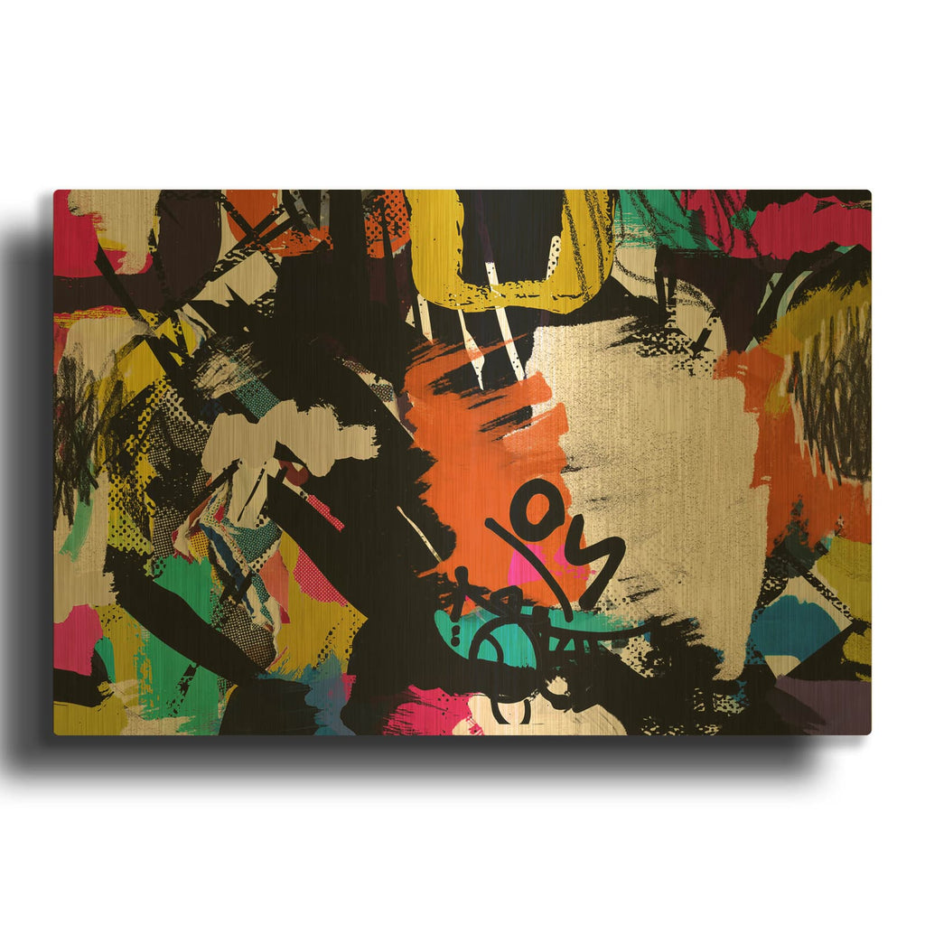 'Modern Graffiti 2' By Irena Orlov Gold Metal Wall Art