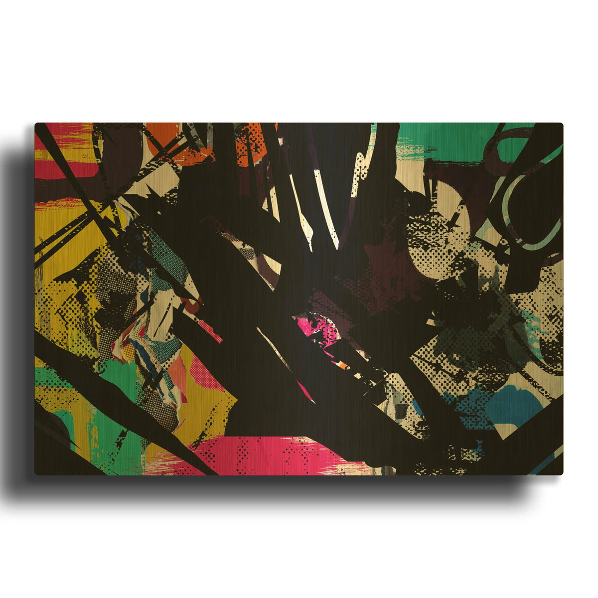 'Modern Graffiti 3' By Irena Orlov Gold Metal Wall Art
