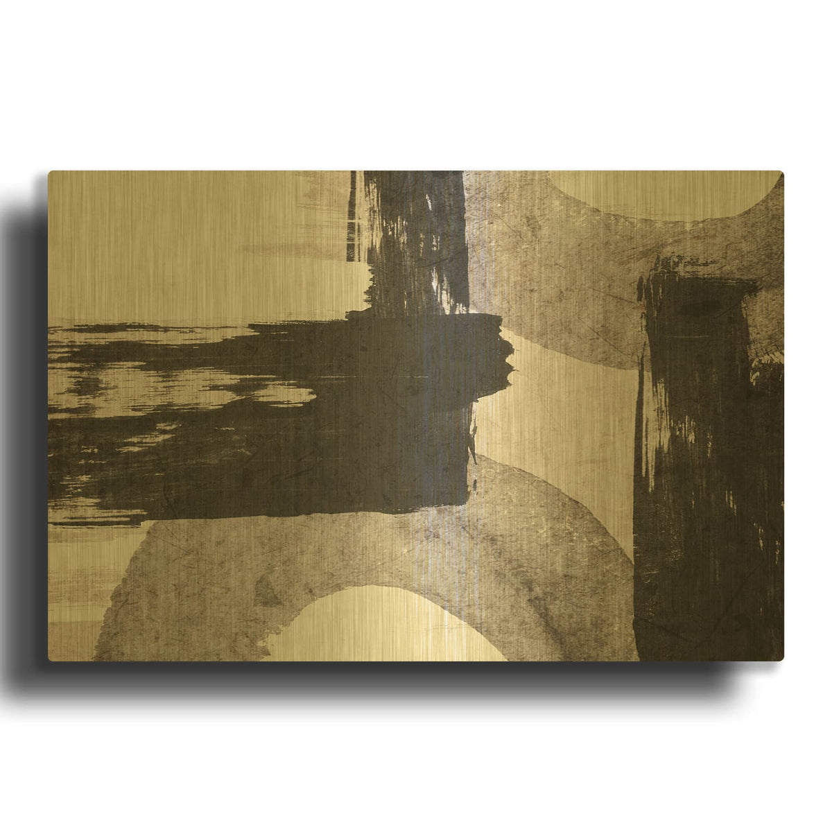 'Organic Shapes And Lines' By Irena Orlov Gold Metal Wall Art