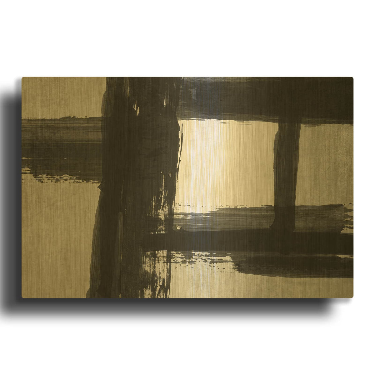 'Organic Shapes And Lines 2' By Irena Orlov Gold Metal Wall Art