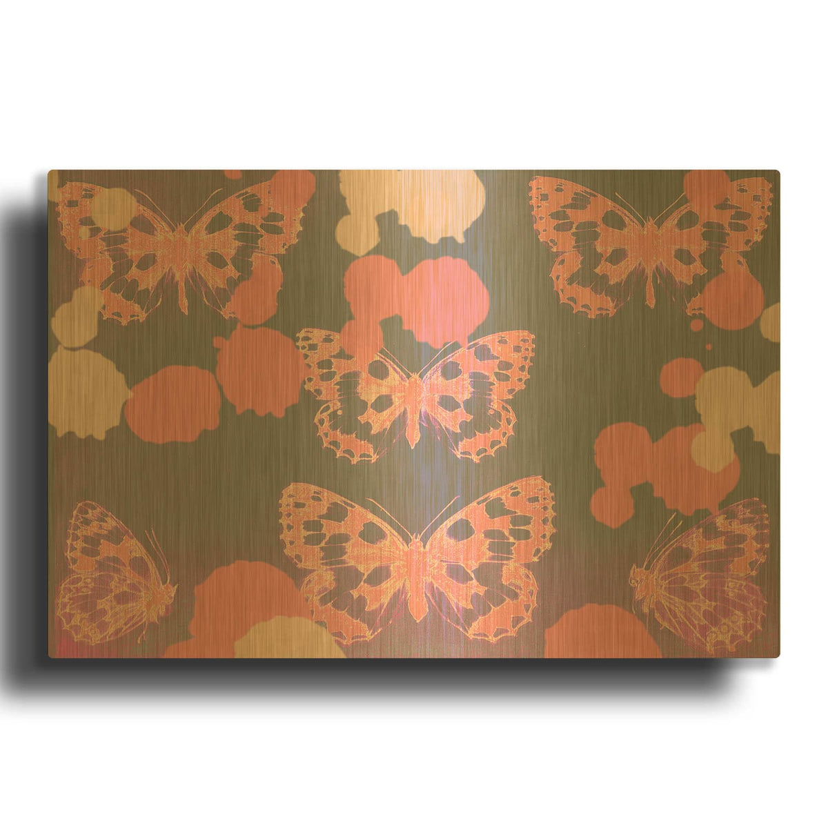 'The Butterfly Pink Relaxed 2' By Irena Orlov Gold Metal Wall Art