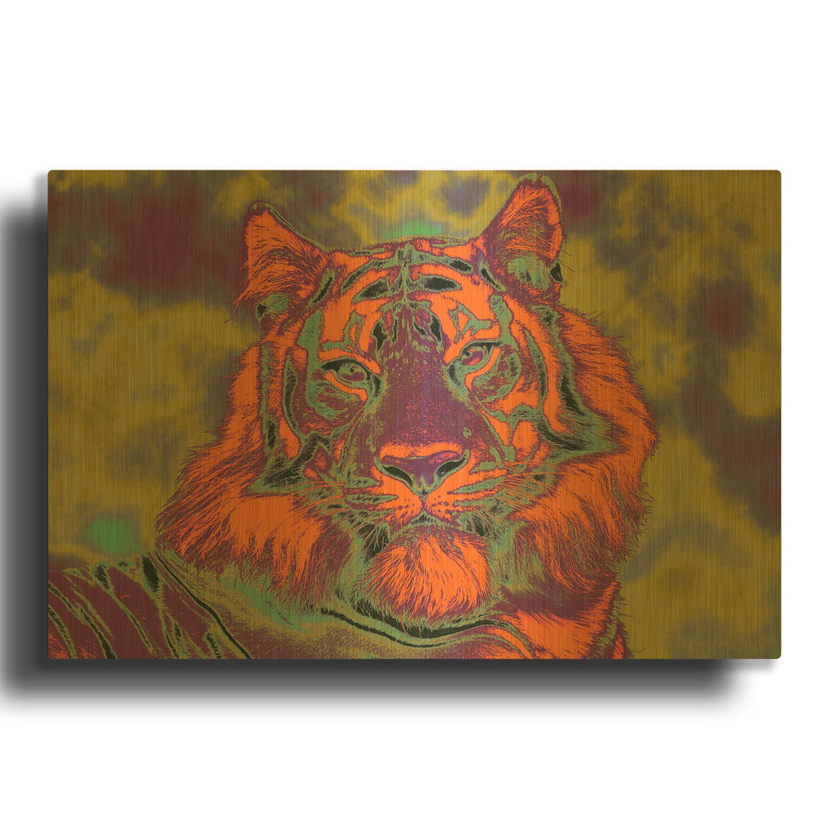 'Tiger' By Irena Orlov Gold Metal Wall Art