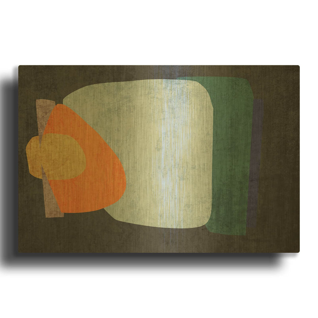 'Versatile Colors Shapes 1' By Irena Orlov Gold Metal Wall Art
