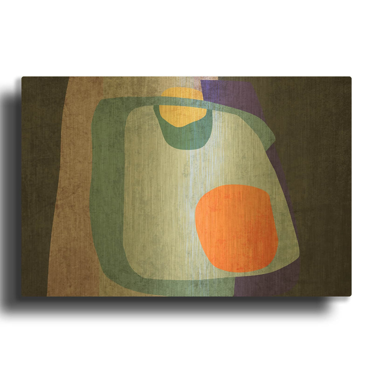 'Versatile Colors Shapes 2' By Irena Orlov Gold Metal Wall Art