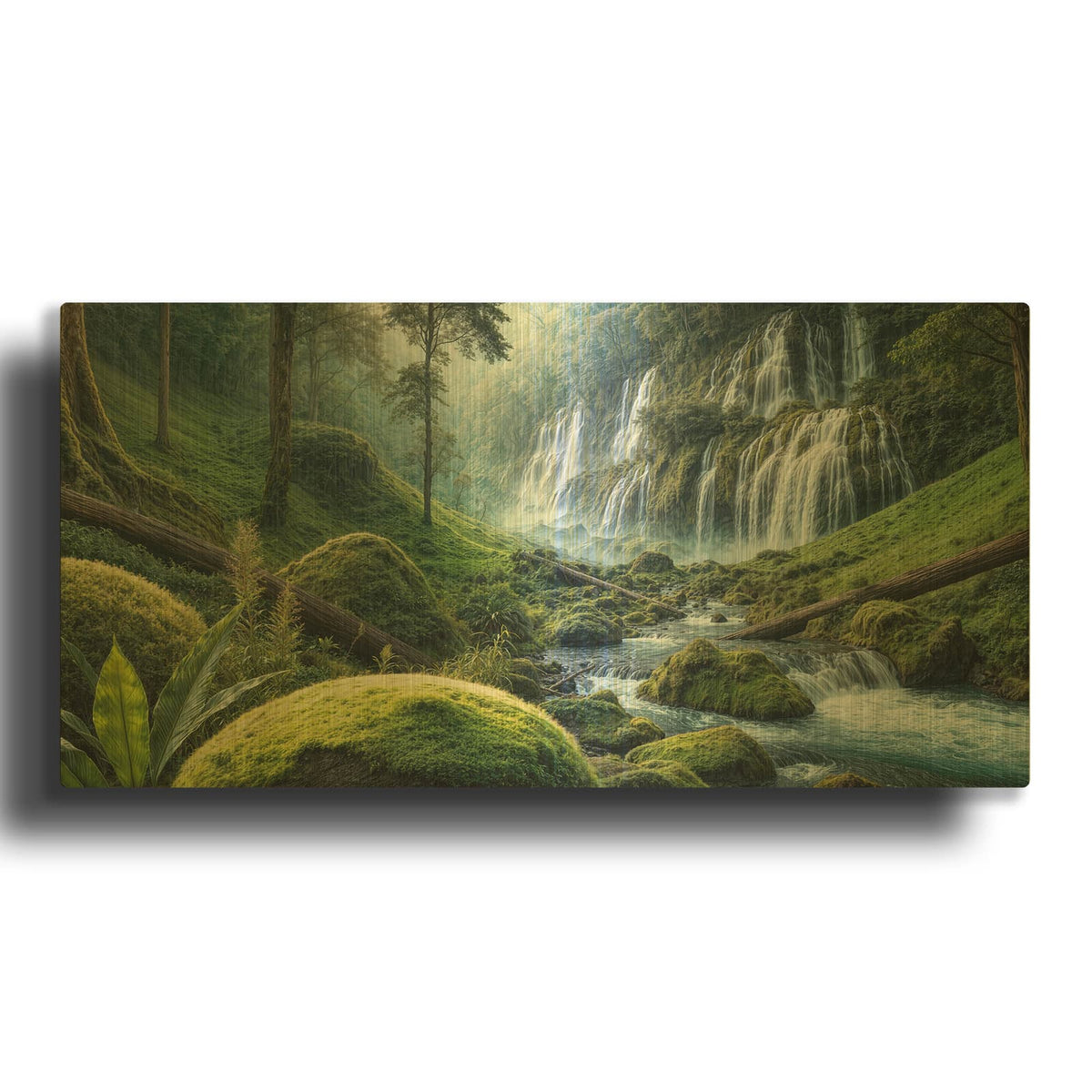 'Magical Greenery' By Rey Klimt Gold Metal Wall Art