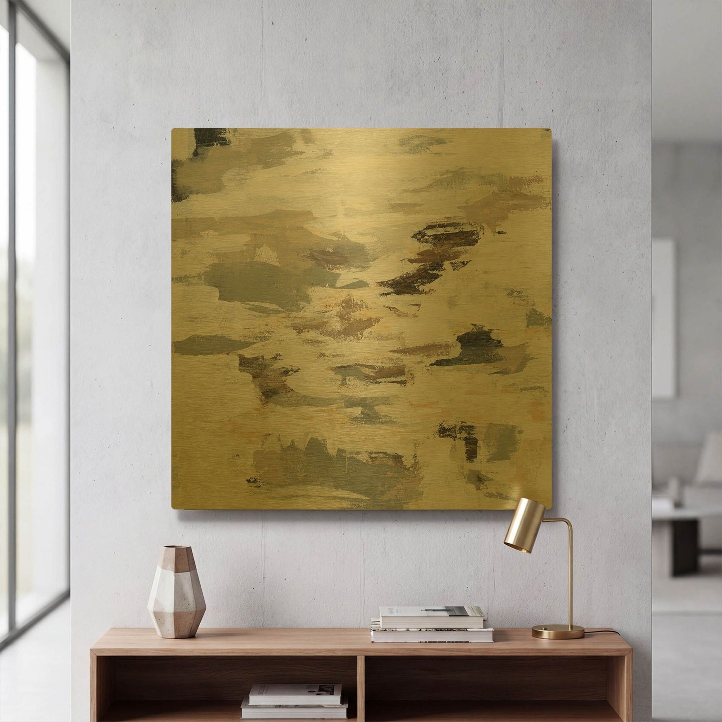 'Steps On Stones I' By Silvia Vassileva Gold Metal Wall Art