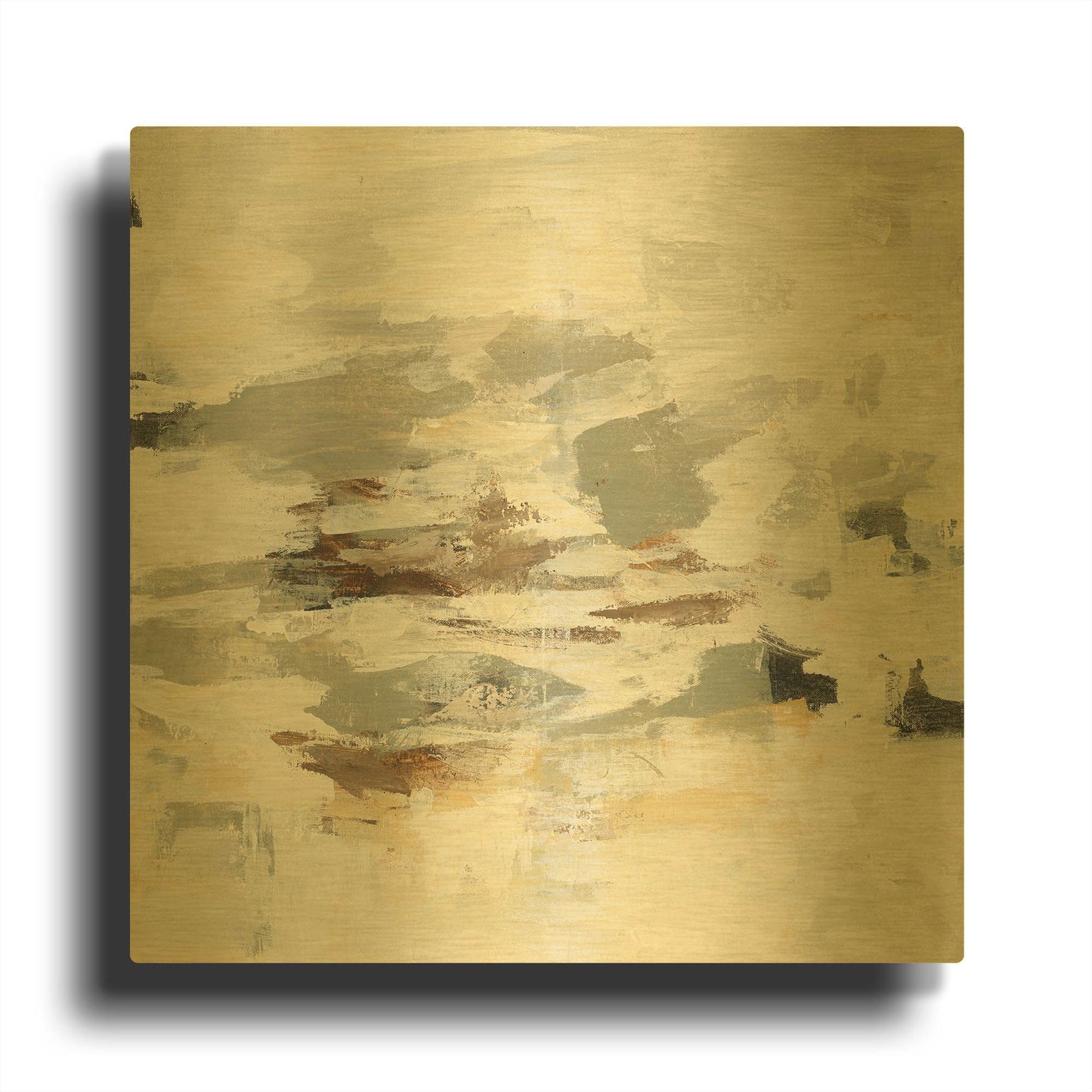 'Steps On Stones II' By Silvia Vassileva Gold Metal Wall Art