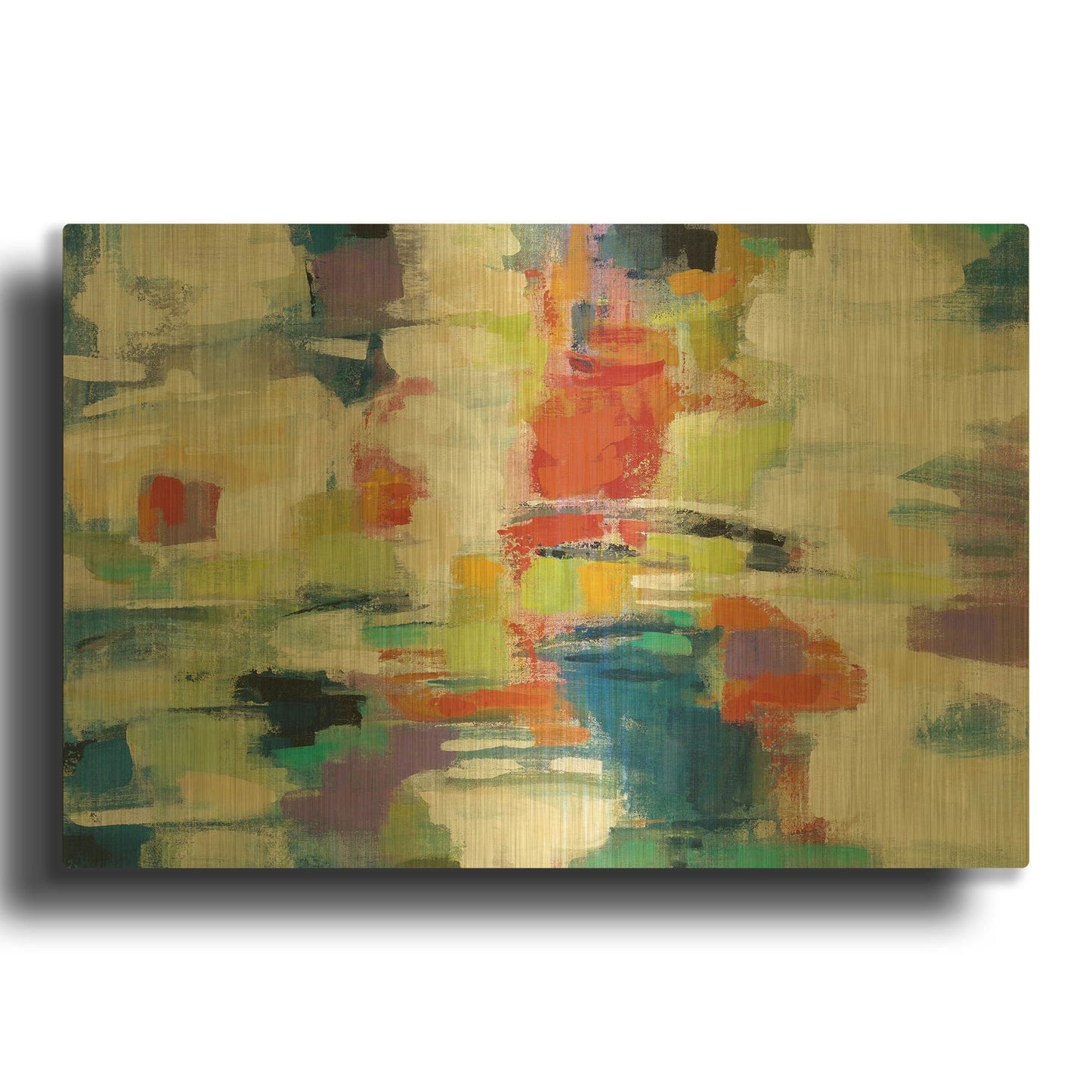'Island Town' By Silvia Vassileva Gold Metal Wall Art