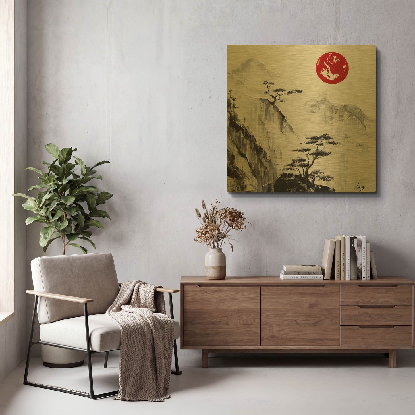 'Crystal Silence' By LUXE Gold Metal Wall Art