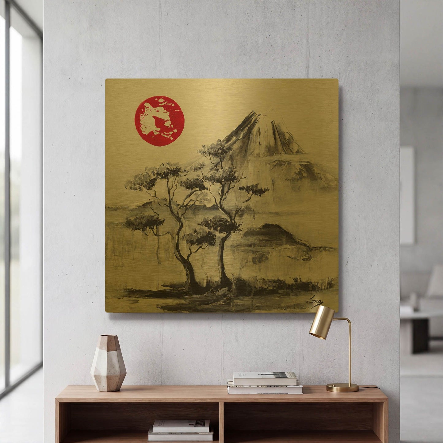 'Porcelain' By LUXE Gold Metal Wall Art