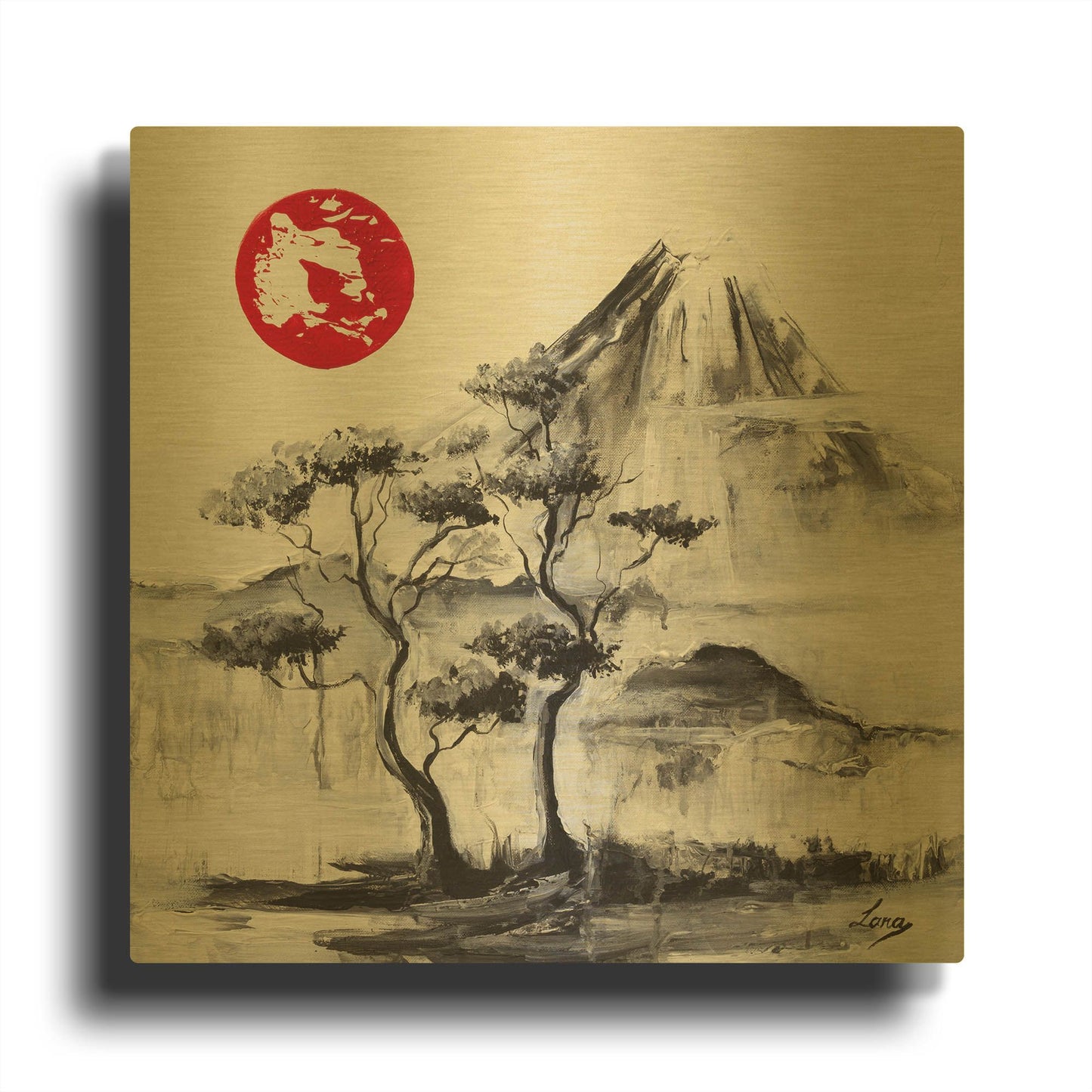 'Porcelain' By LUXE Gold Metal Wall Art