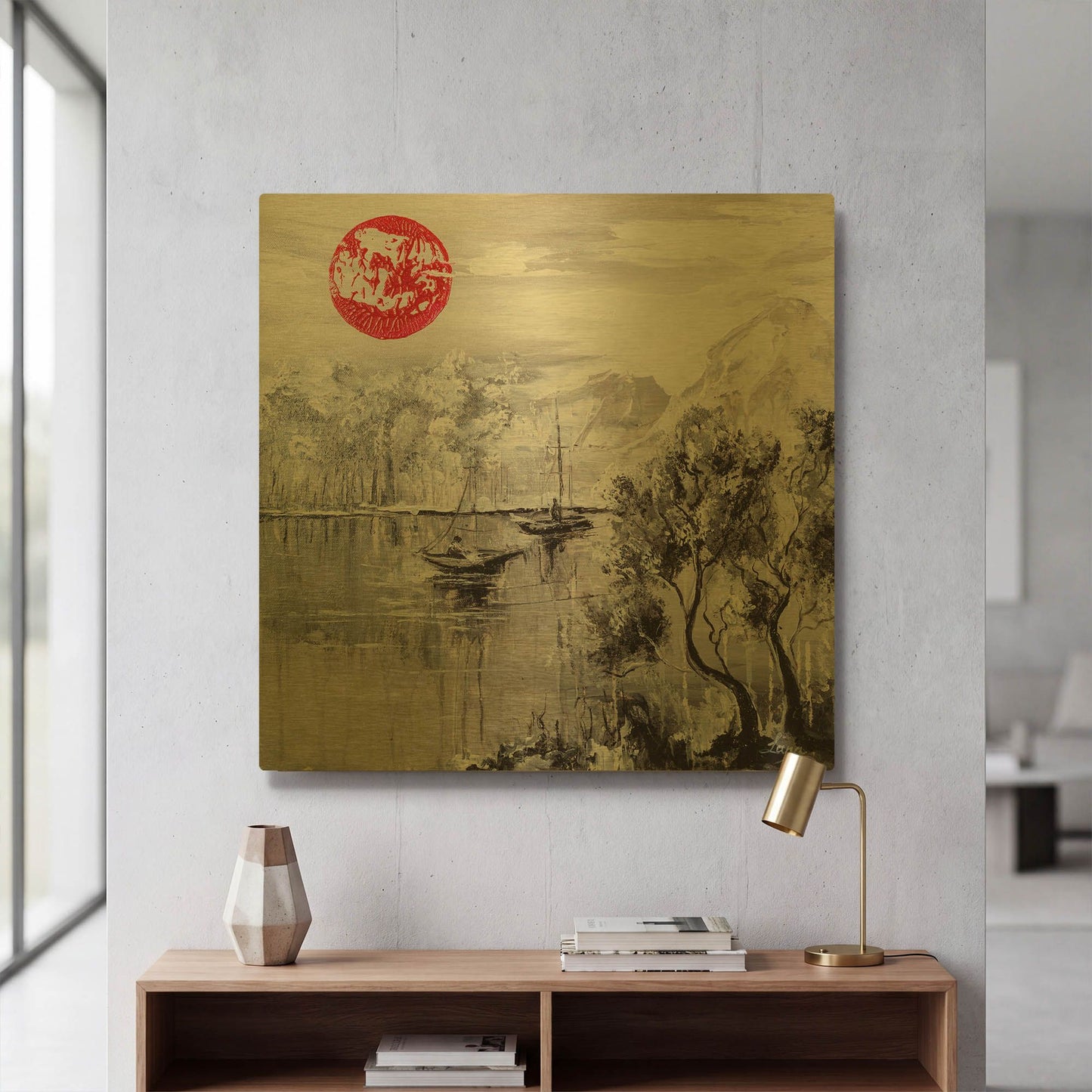 'Reflected Serenity' By LUXE Gold Metal Wall Art