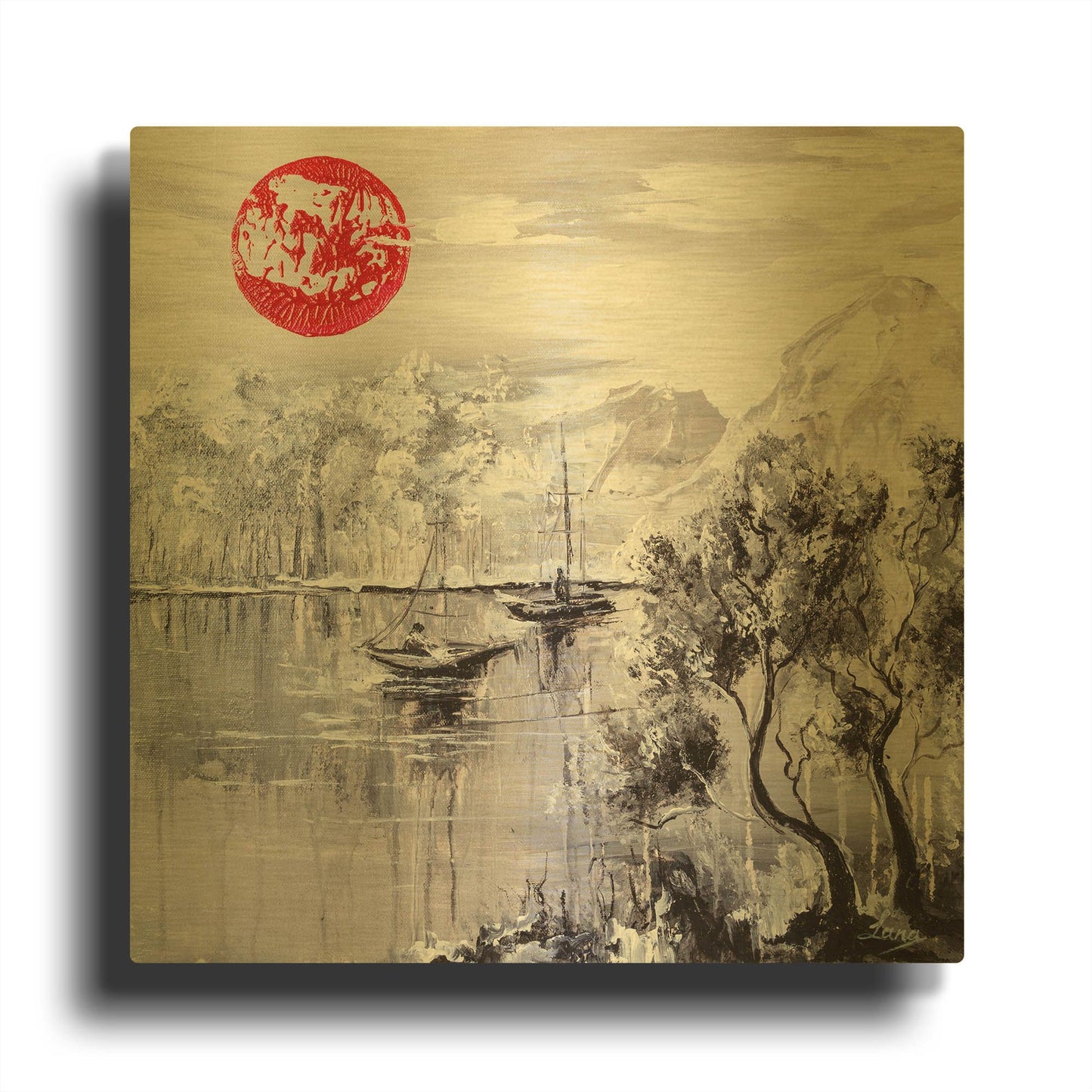 'Reflected Serenity' By LUXE Gold Metal Wall Art