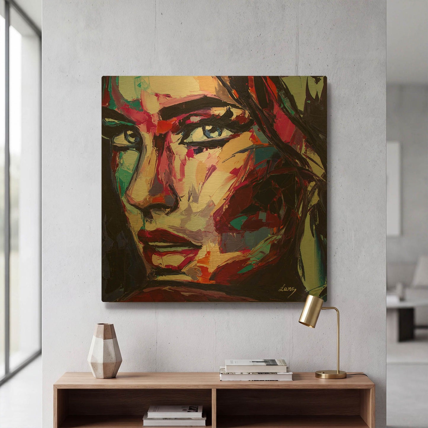 'Turn To Blues' By LUXE Gold Metal Wall Art