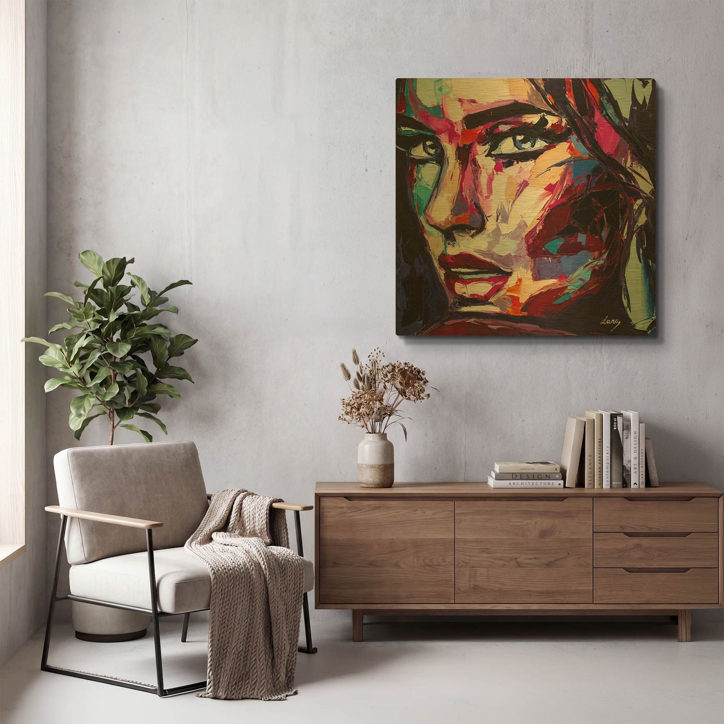 'Turn To Blues' By LUXE Gold Metal Wall Art