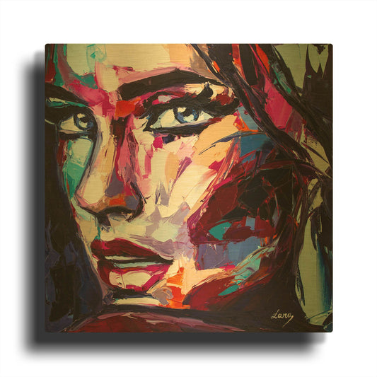 'Turn To Blues' By LUXE Gold Metal Wall Art