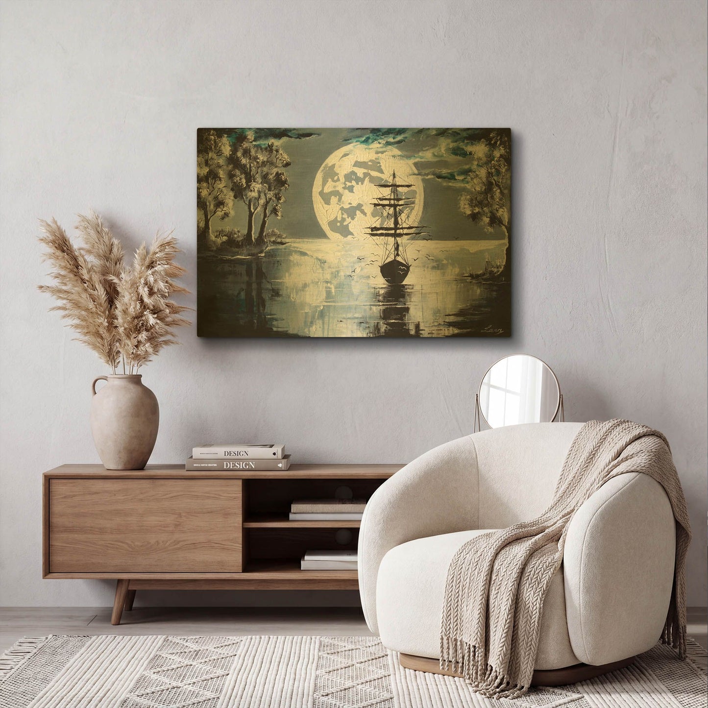 'Silent Blues' By LUXE Gold Metal Wall Art
