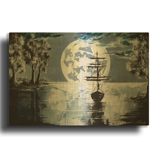 'Silent Blues' By LUXE Gold Metal Wall Art